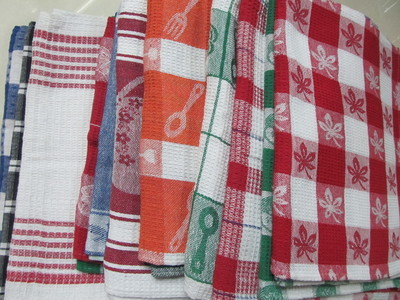 專業(yè)批發(fā)工廠直銷 華夫格茶巾、提花茶巾、色織茶巾，盡在義烏帝人日用品